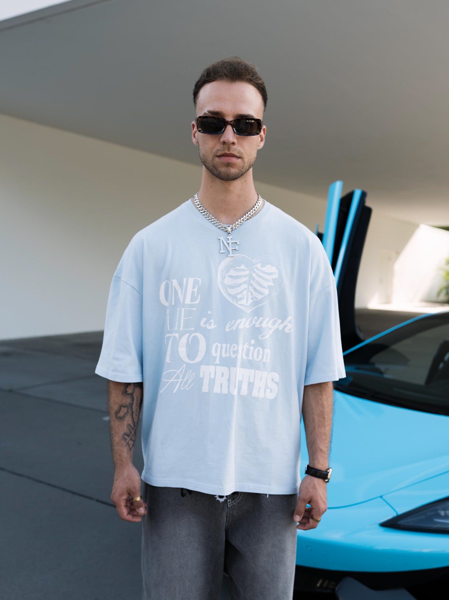 ONE LIE TEE BABYBLUE