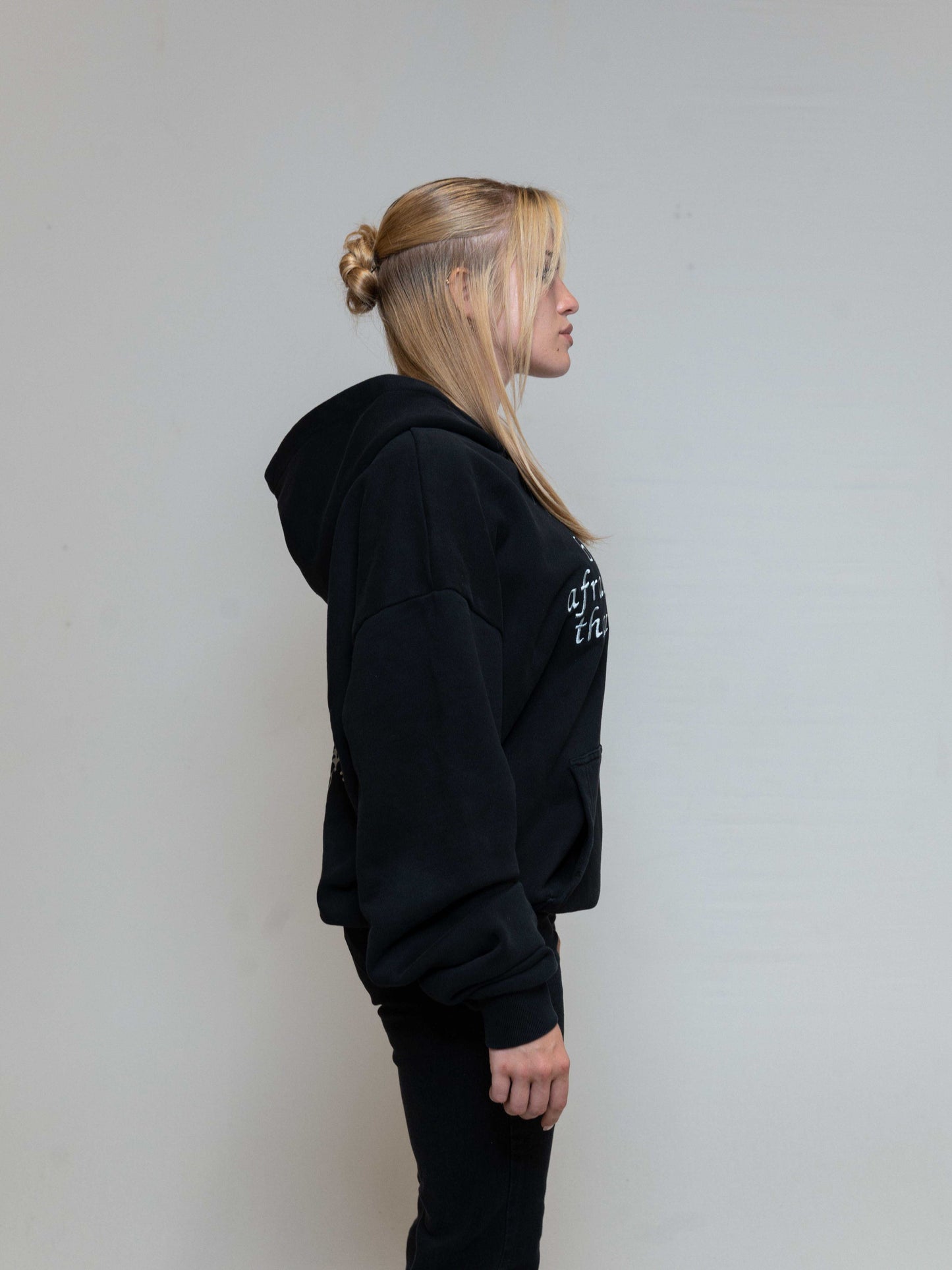 AFRAID HOODIE BLACK